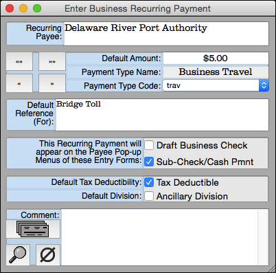 Enter Business Recurring Payment